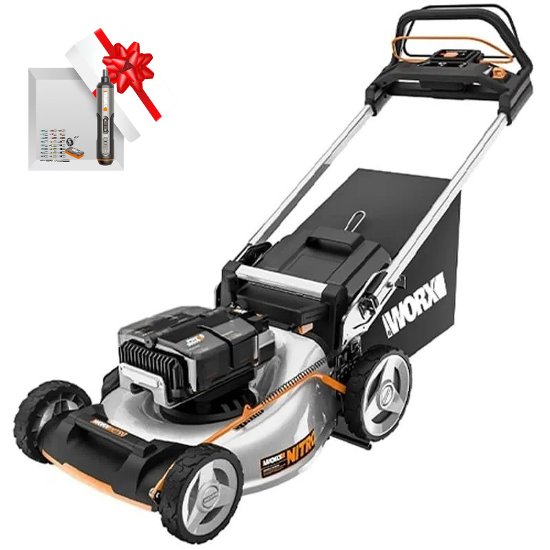 Самоходная газонокосилка WORX NITRO WG761E 80V 51см аккумуляторная бесщеточная, с 4хАКБ на 4 А*ч и ЗУ